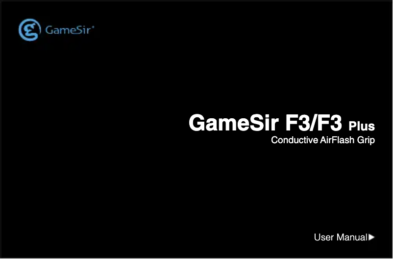 Page 1 of the manual User Manual Gamesir F3 Plus