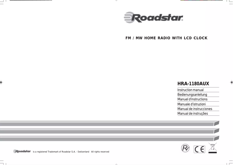 Page 1 of the manual User Manual Roadstar HRA-1180AUX