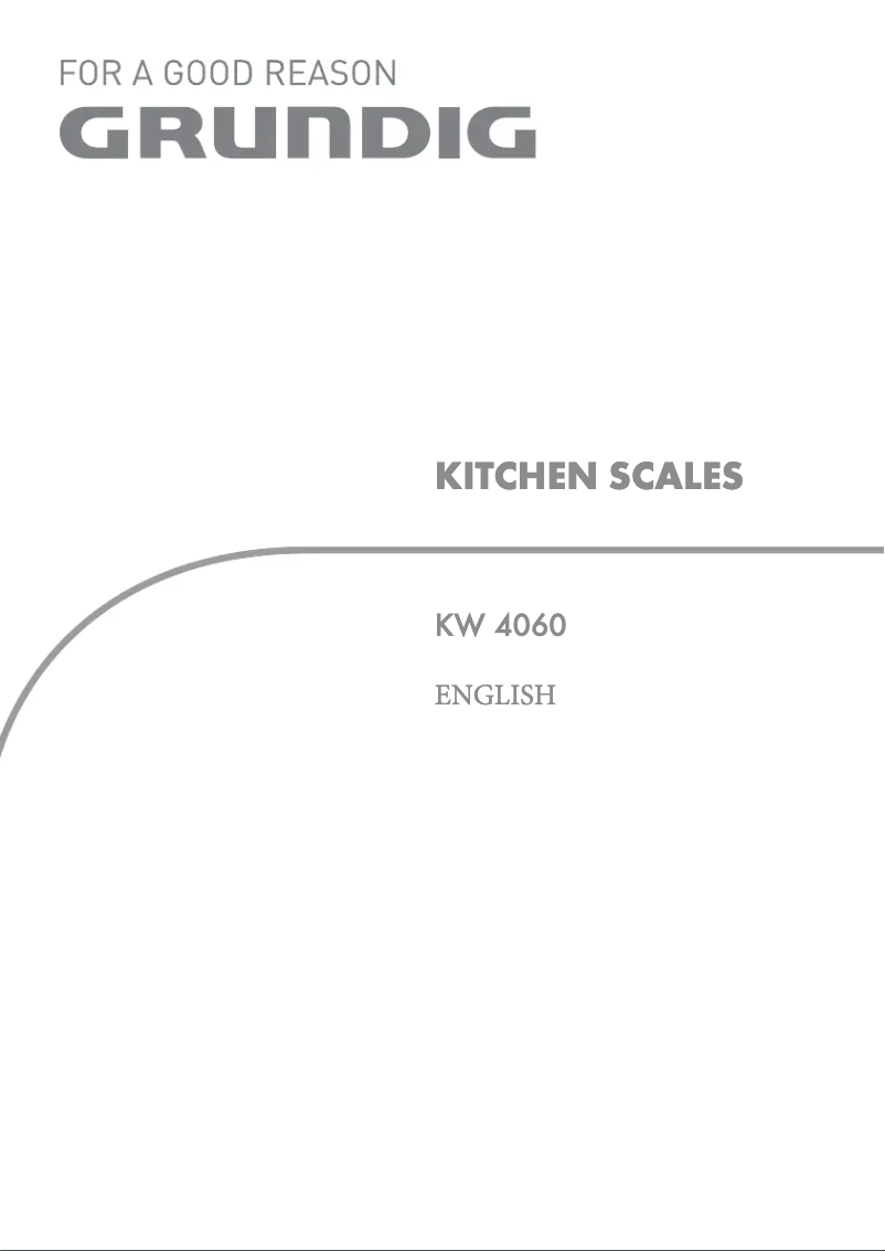 Page 1 of the manual User Manual Grundig KW 4060