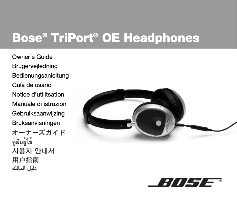 Page 1 of the manual User Manual Bose 047901