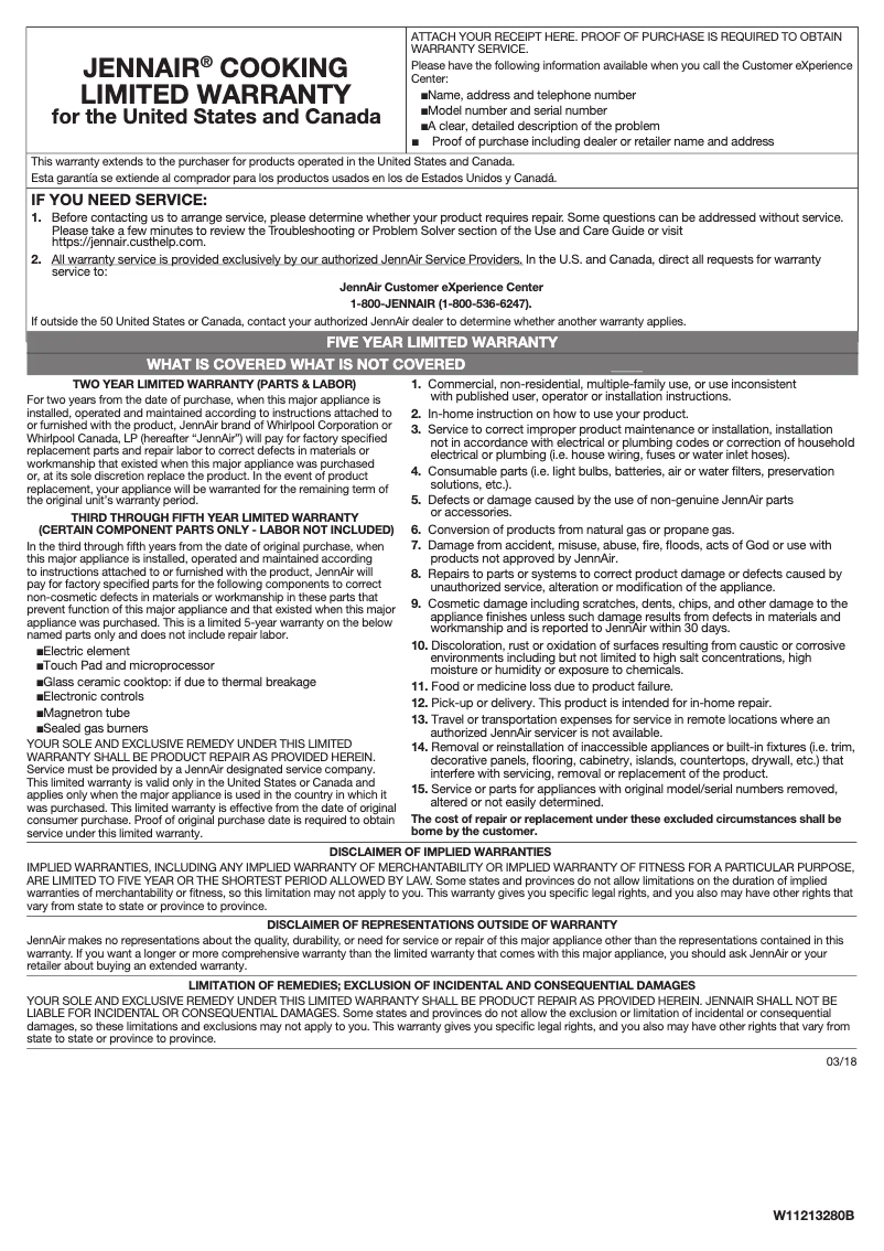 First page image of the manual for JMDFS30HL