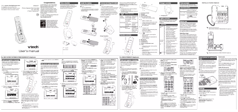 Page 1 of the manual User Manual Vtech CareLine SN6307