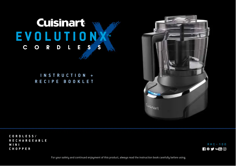 Page 1 de la notice Manuel utilisateur Cuisinart EvolutionX RMC-100