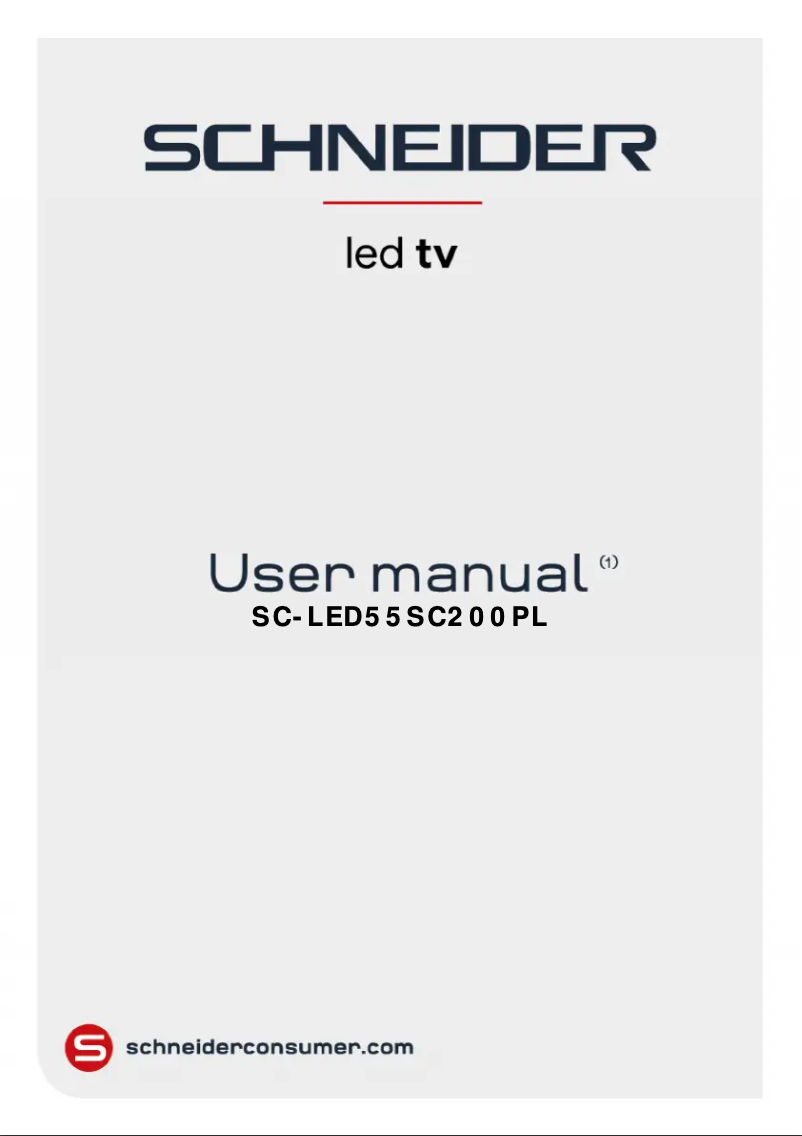 Page 1 of the manual User Manual Schneider SC-LED55SC200PL