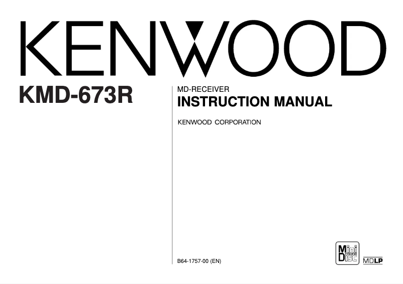 Page 1 of the manual User Manual Kenwood KMD-673R