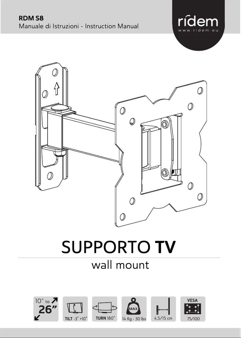 Page 1 of the manual User Manual Ridem RDM S8