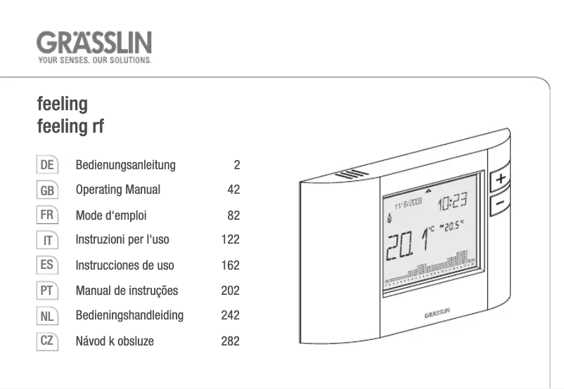 Page 1 of the manual User Manual Grässlin Feeling RF