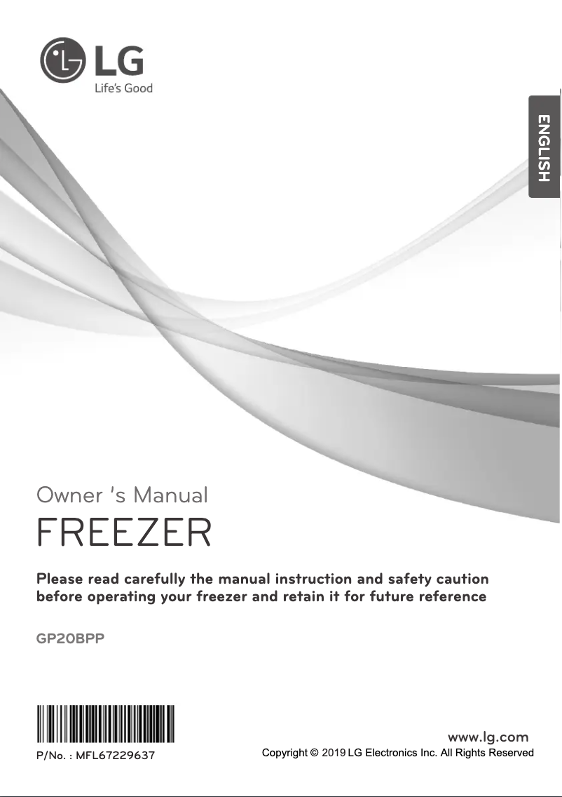 First page image of the manual for GP21BPP