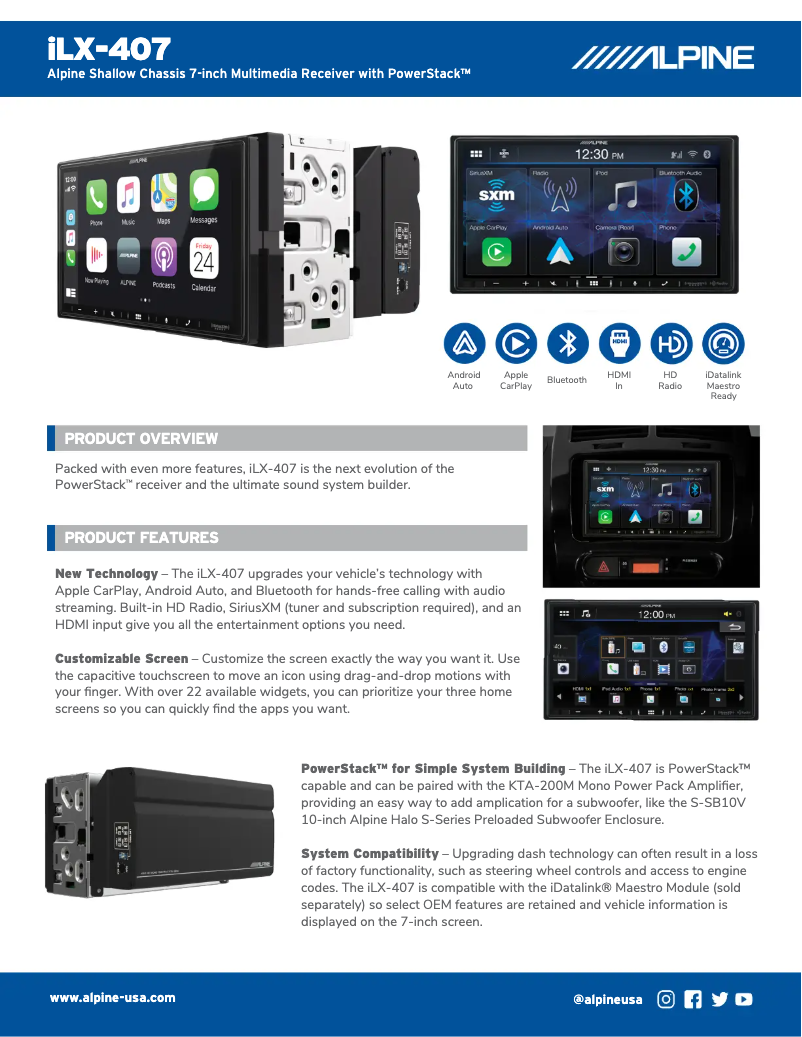 First page image of the manual for iLX-407