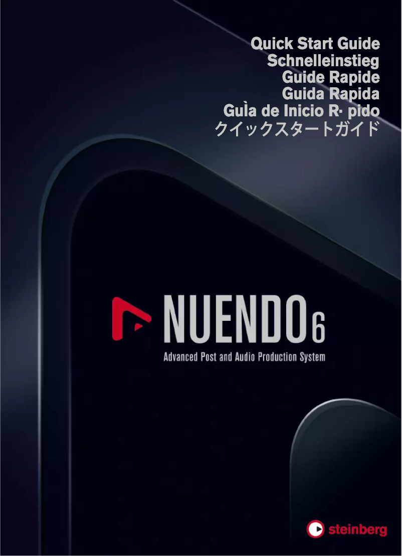 Page 1 of the manual User Manual Steinberg Nuendo 6