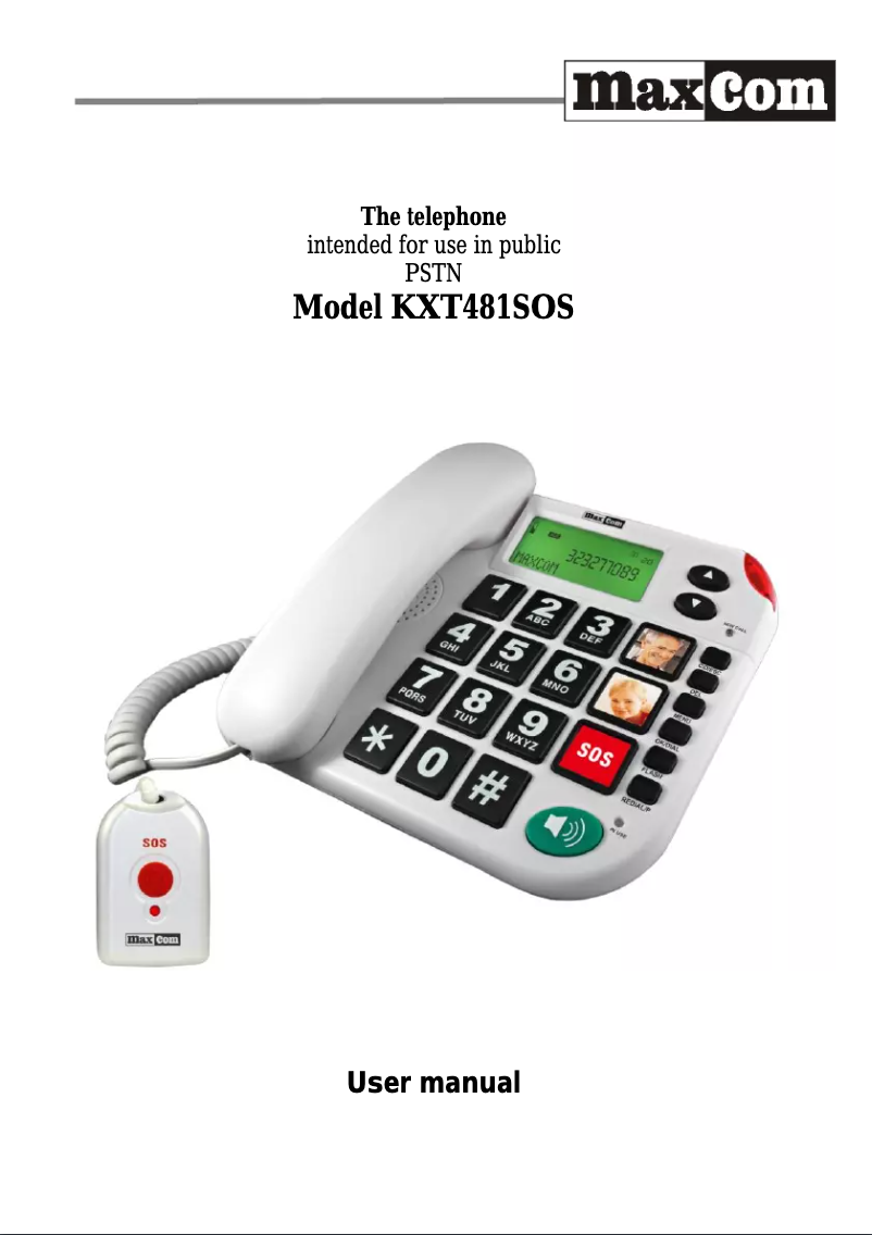 First page image of the manual for KXT481SOS