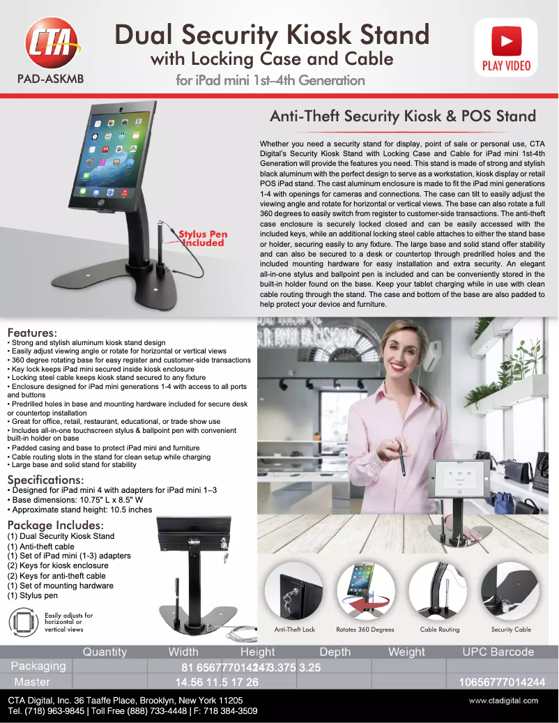 Page 1 of the manual User Manual CTA Digital PAD-ASKMB