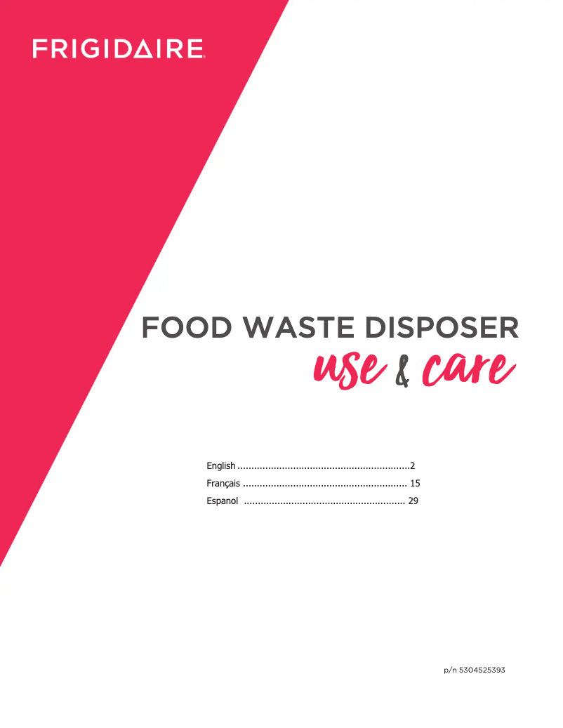 First page image of the manual for FF05DISPD1