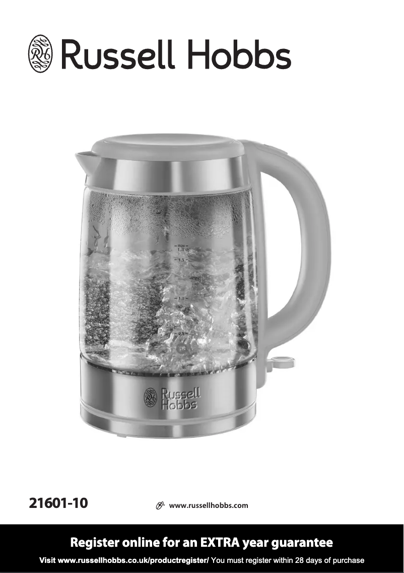 Page 1 of the manual User Manual Russell Hobbs Illuminating 21601