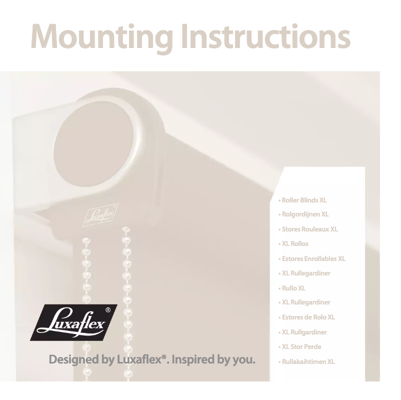 Page 1 of the manual User Manual Luxaflex XL-50