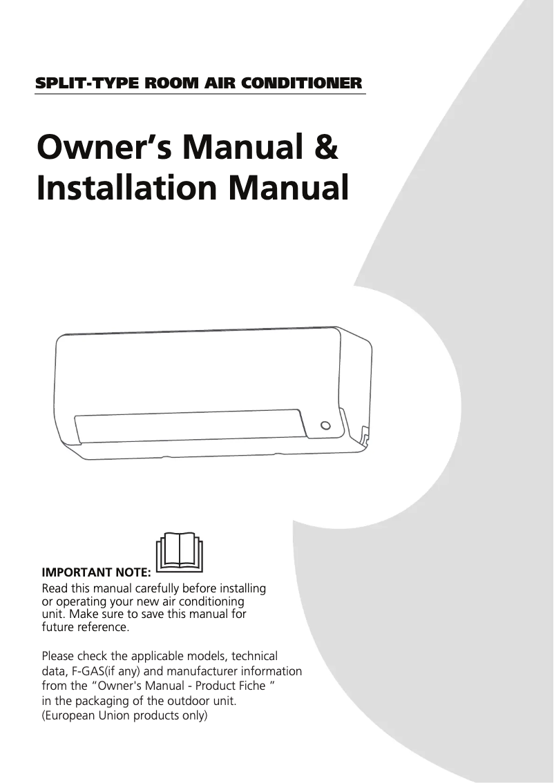Page 1 of the manual User Manual Midea MSEPB-12CRFN8-QD3W