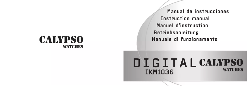 Page 1 of the manual User Manual Calypso K5657