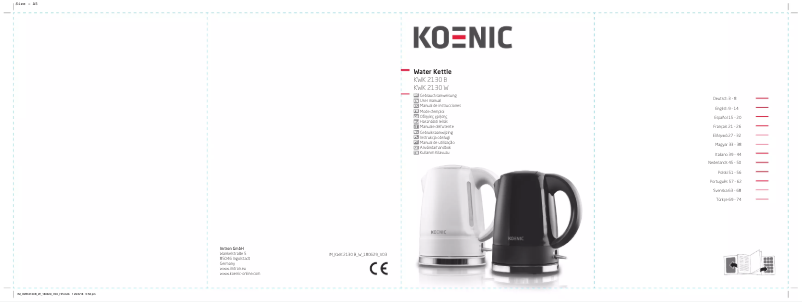 First page image of the manual for KWK 2130 W