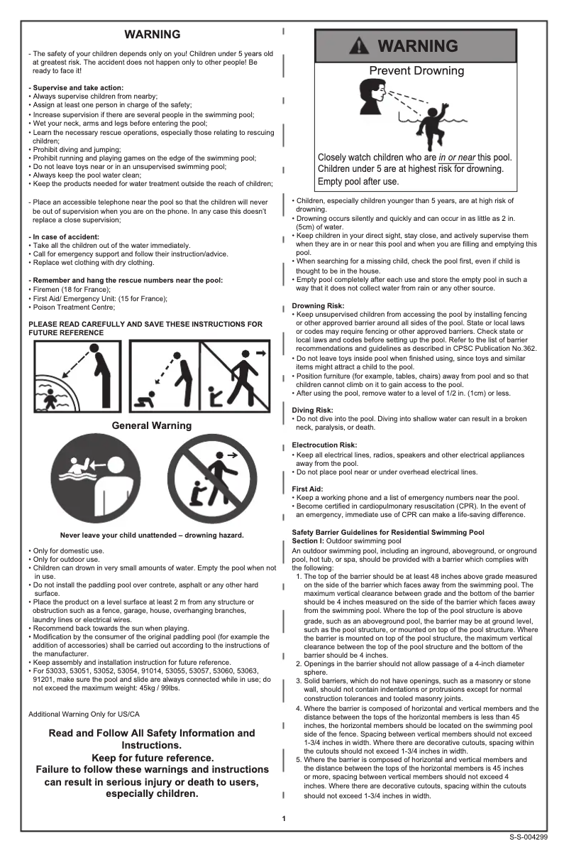 Page 1 of the manual User Manual Bestway 53051