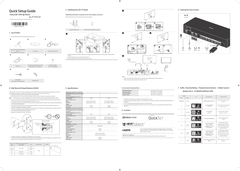 Page 1 of the manual User Manual Samsung HG65TS030AK