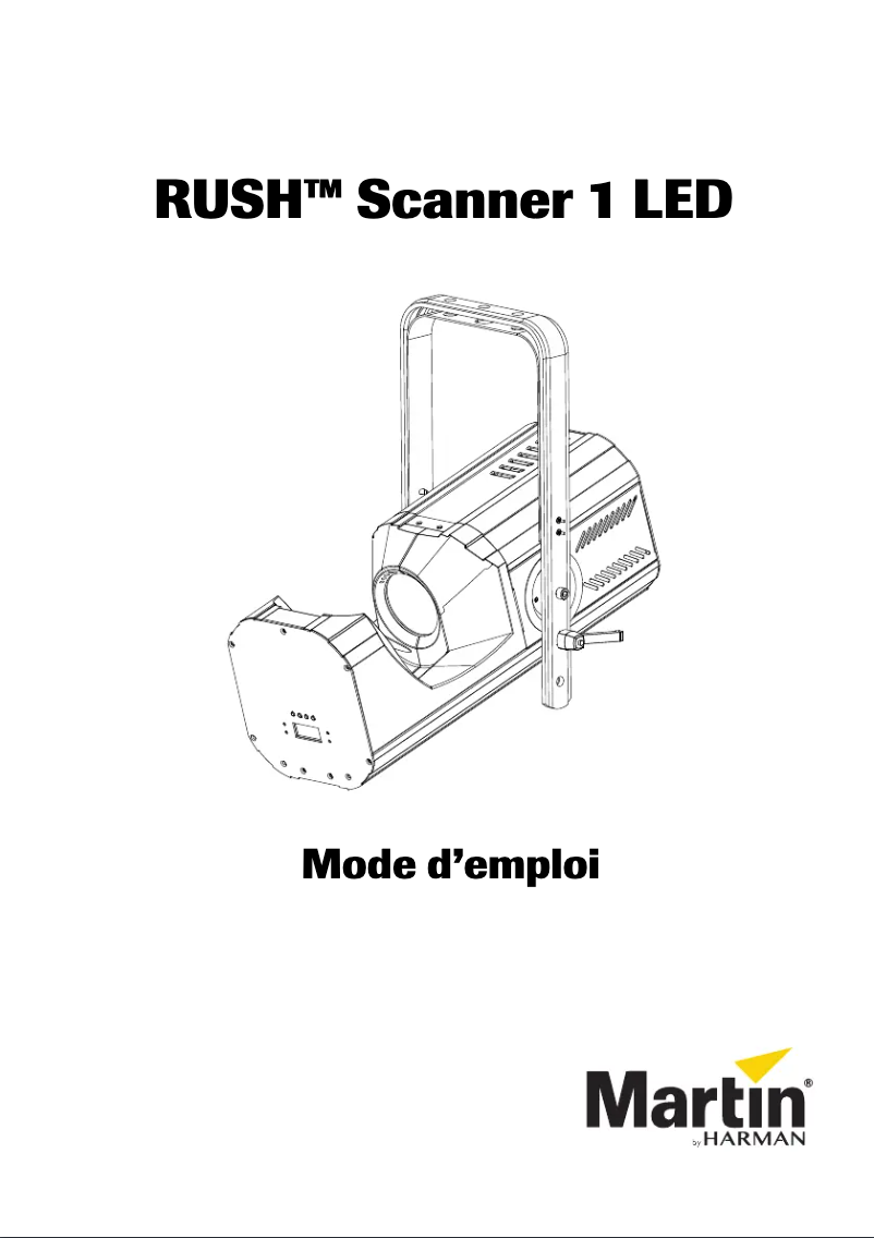First page image of the manual for RUSH Scanner 1 LED