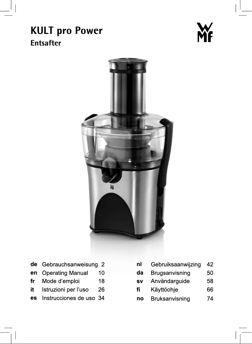 First page image of the manual for Kult Pro Power