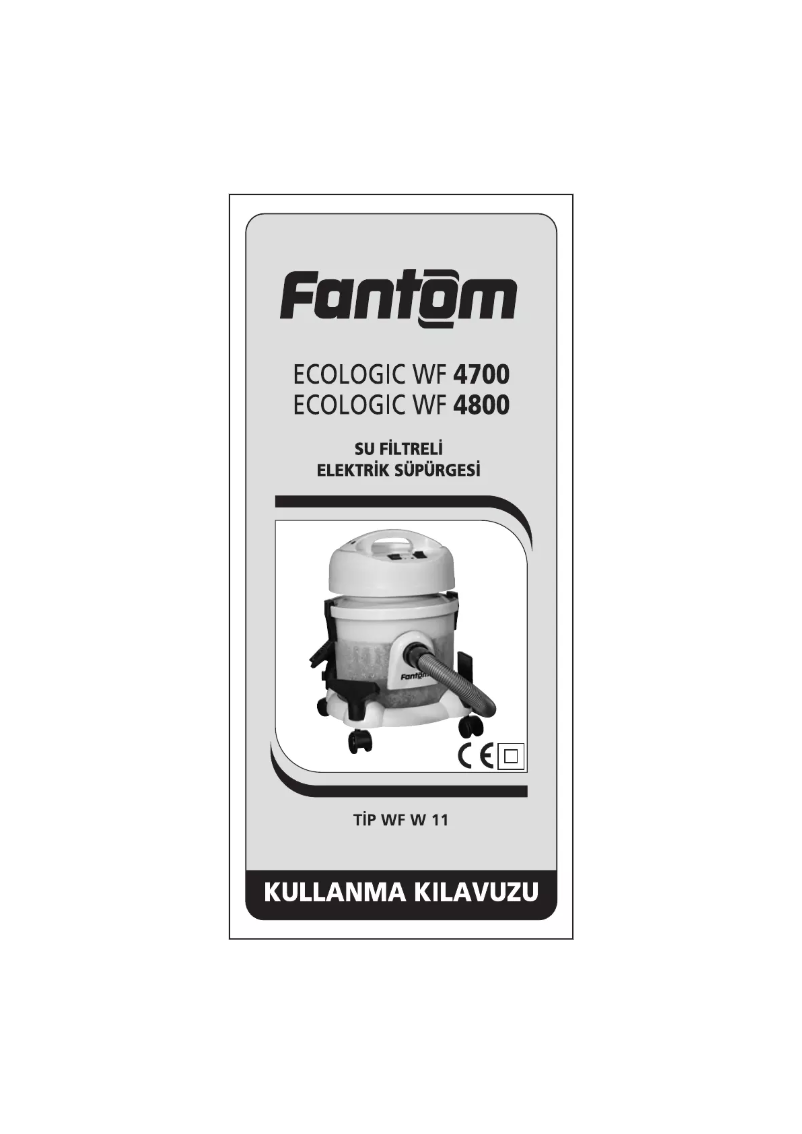 Page 1 of the manual User Manual Fantom Ecologic WF 4800