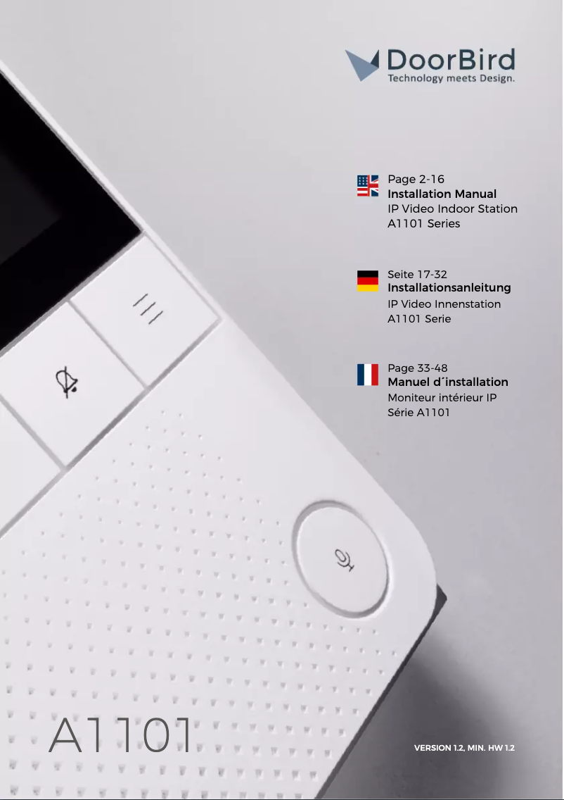 First page image of the manual for A1101