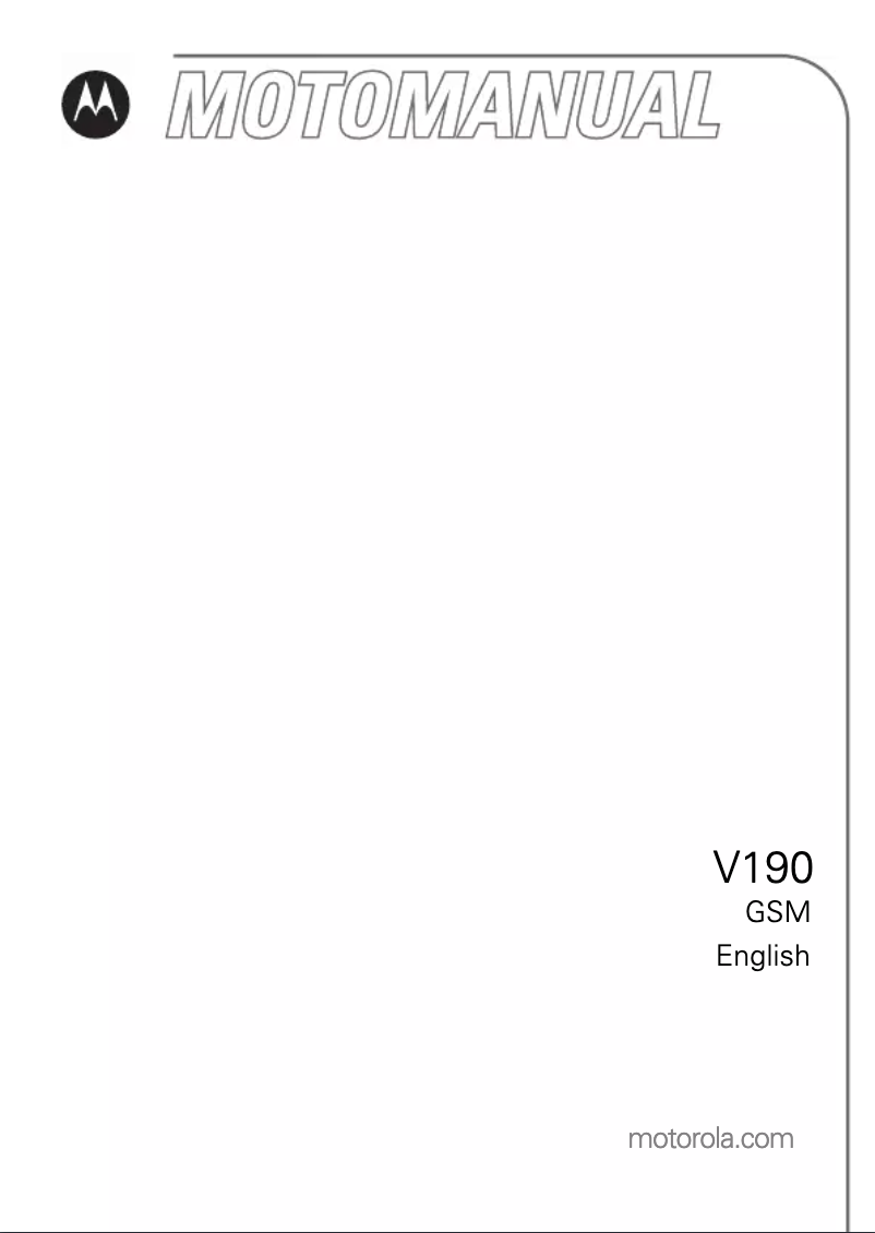 First page image of the manual for V190