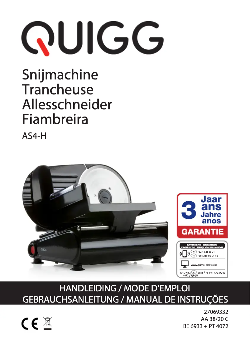 Page 1 of the manual User Manual Primo AS4