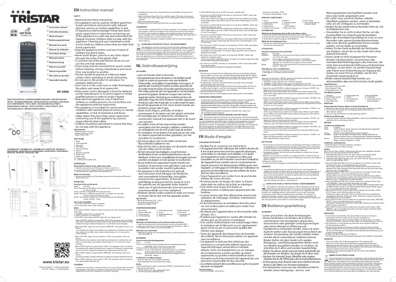 First page image of the manual for AT-5450