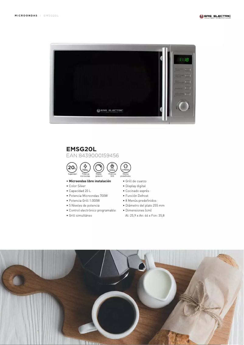 First page image of the manual for EMSG20L