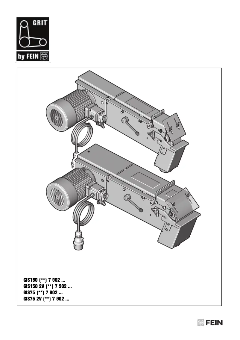 Page 1 of the manual User Manual Fein GRIT GIS 150