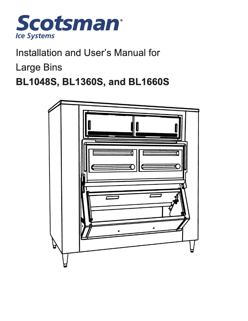 Page 1 of the manual User Manual Scotsman BL1048