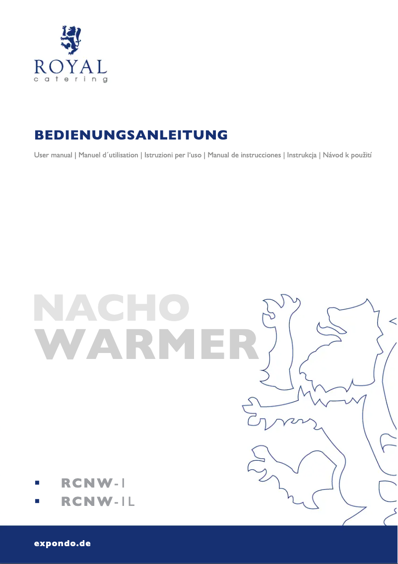 First page image of the manual for RCNW-1L