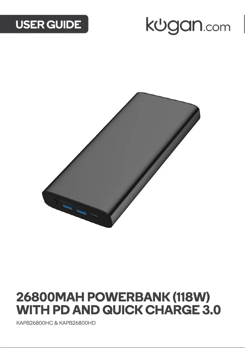 Page 1 of the manual User Manual Kogan KAPB26800HC