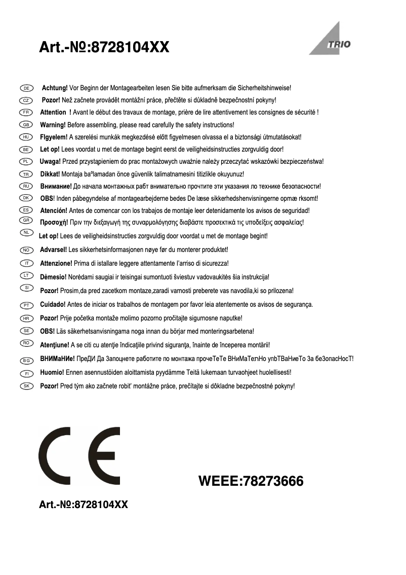 First page image of the manual for Bolou 872810406