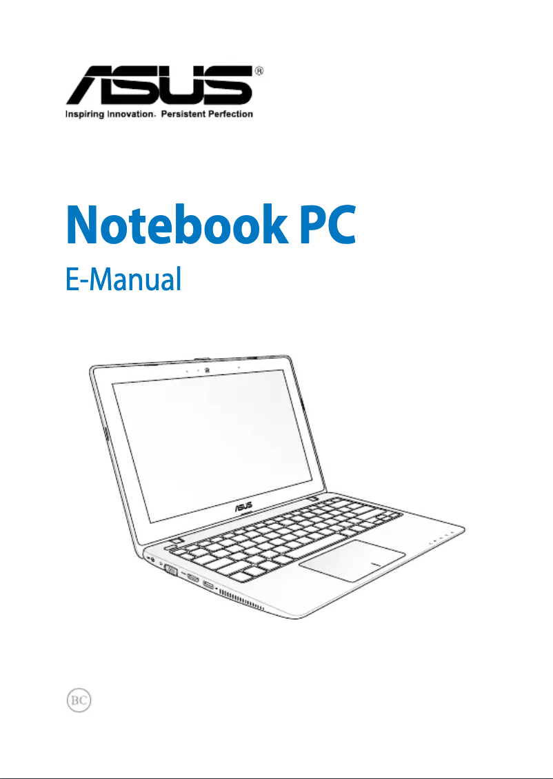 Page 1 of the manual User Manual Asus X200CA