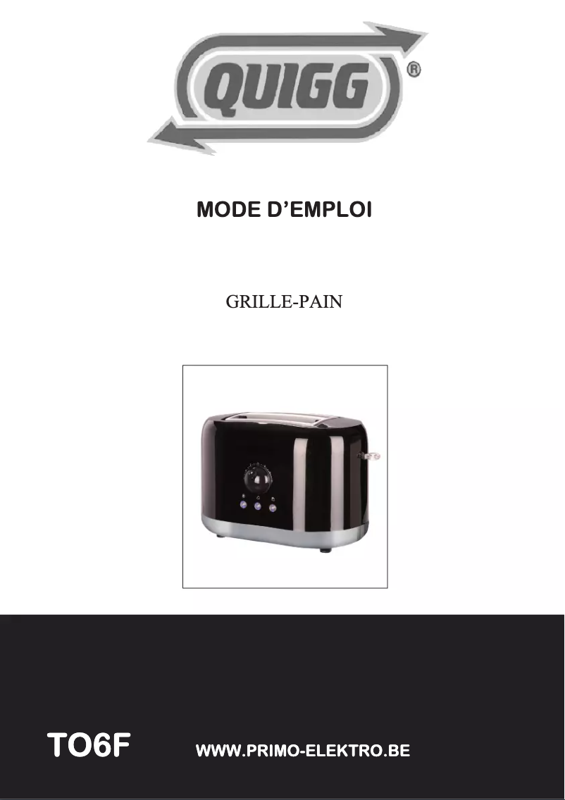 First page image of the manual for TO6