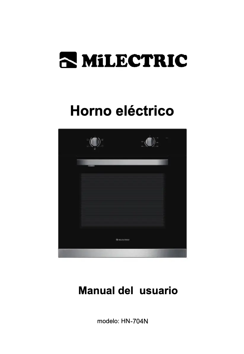 Page 1 of the manual User Manual Milectric HN-704N