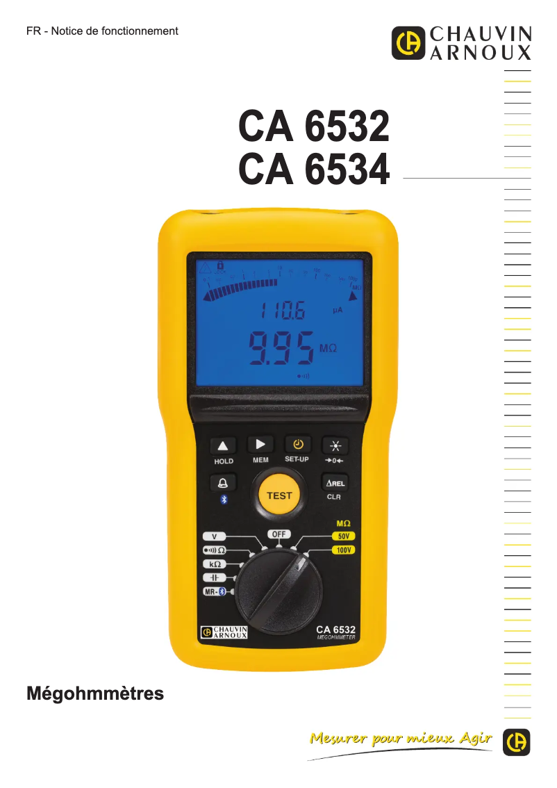 Page 1 of the manual User Manual Chauvin Arnoux C.A 6526