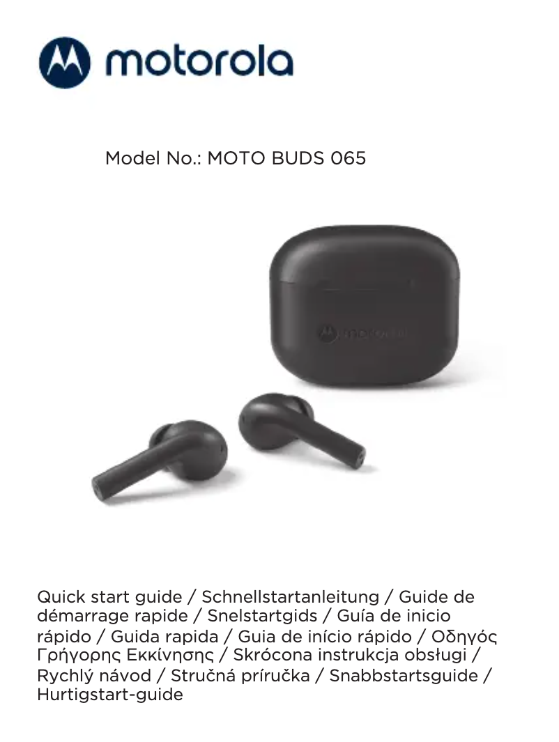 First page image of the manual for Moto Buds 065