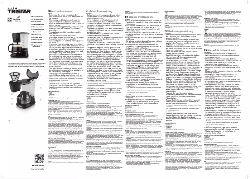 First page image of the manual for CM-1245PRO