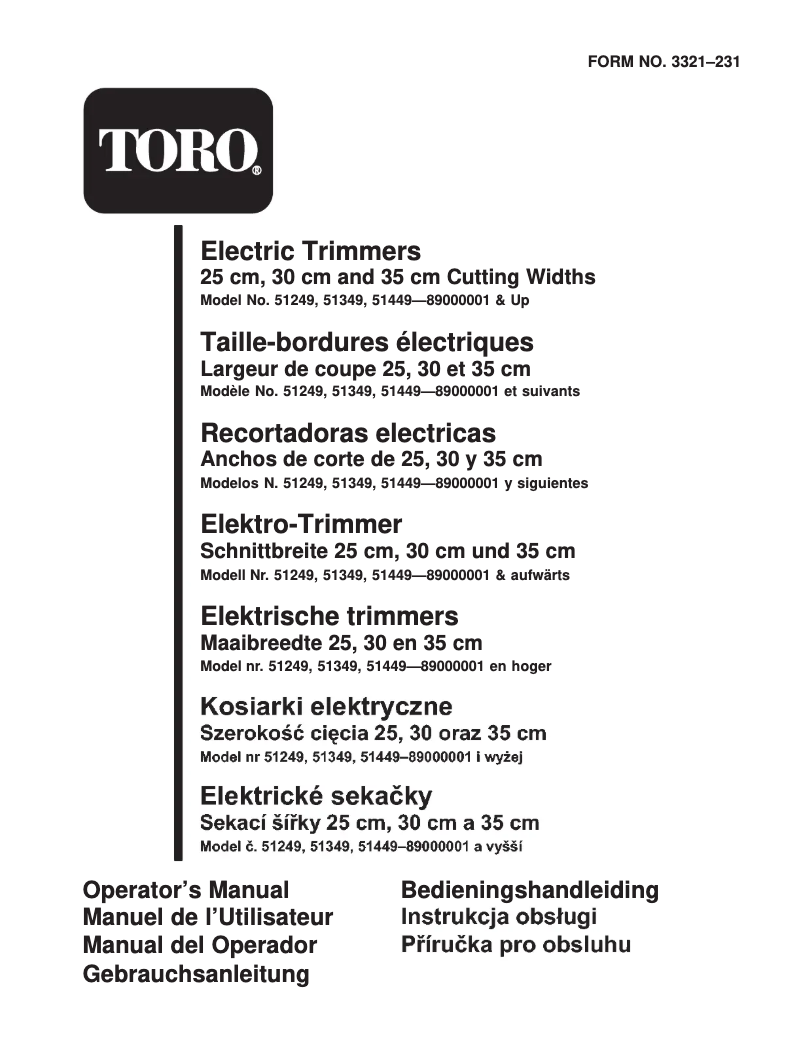 First page image of the manual for 51249