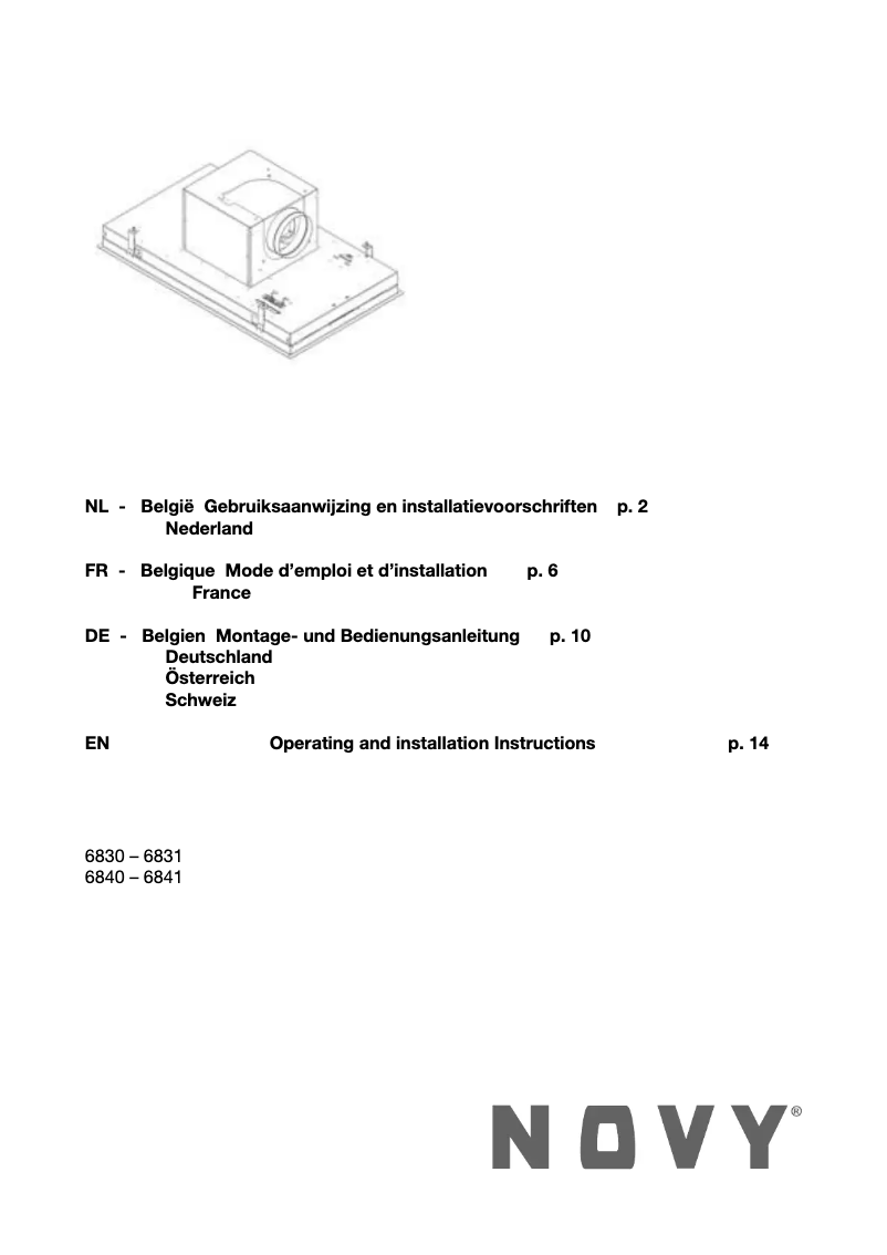 First page image of the manual for D6830