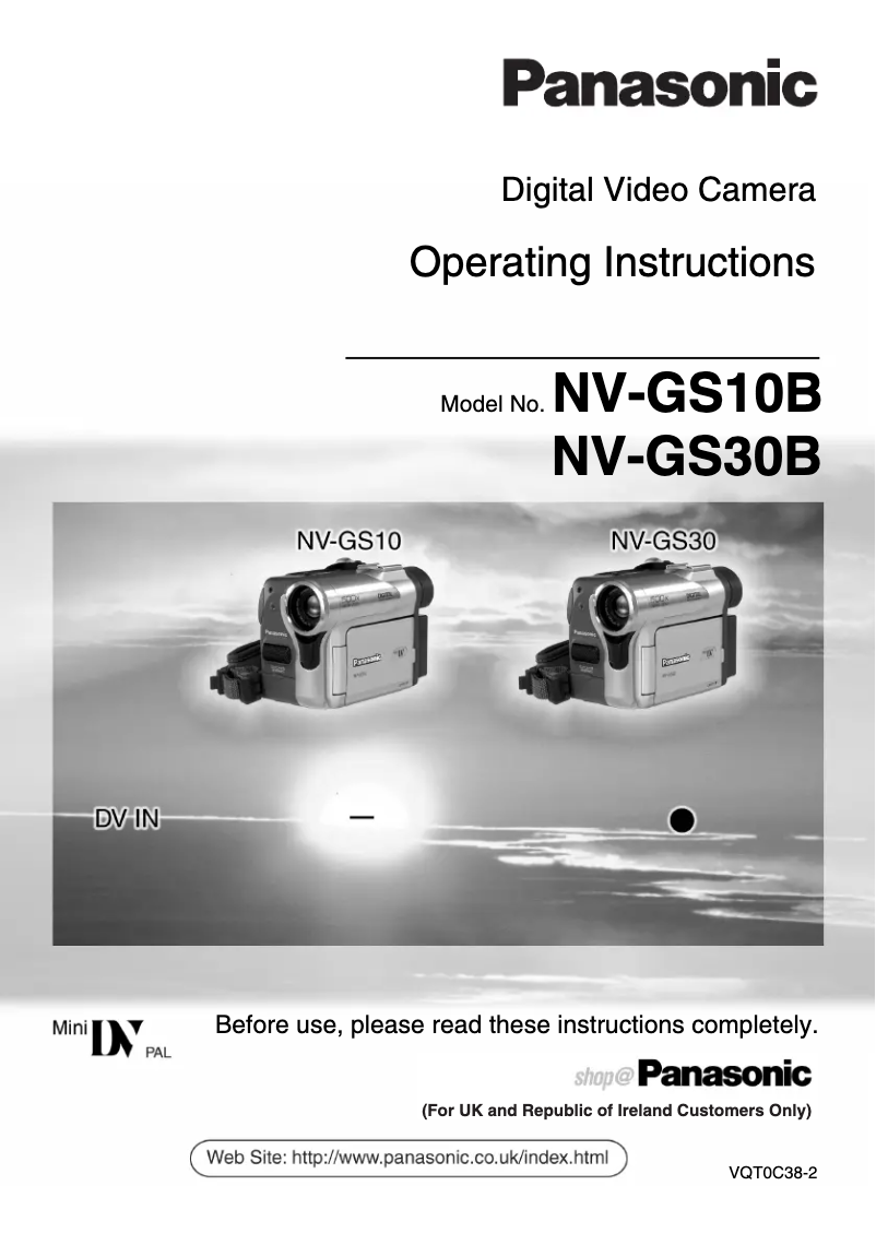 Page 1 of the manual User Manual Panasonic NV-GS30B
