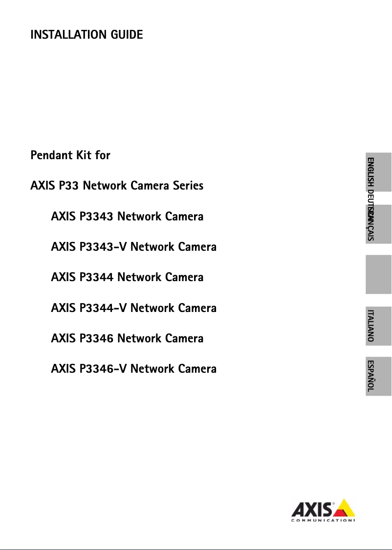 Page 1 of the manual User Manual Axis P3346