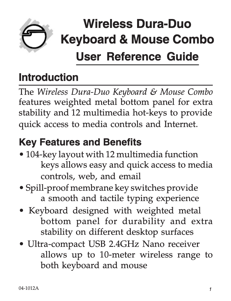 First page image of the manual for JK-WR0K12-S1