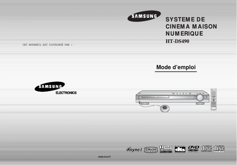 Page 1 of the manual User Manual Samsung HT-DS490