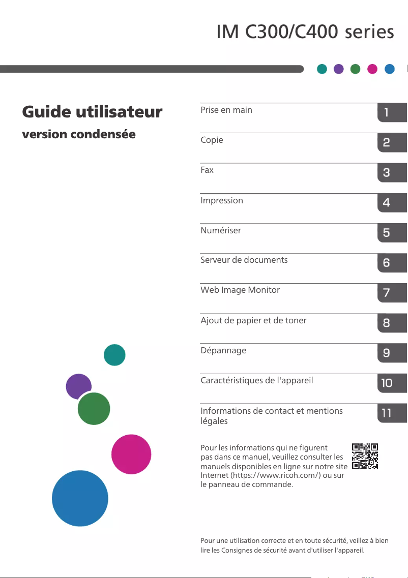 First page image of the manual for IM C400F